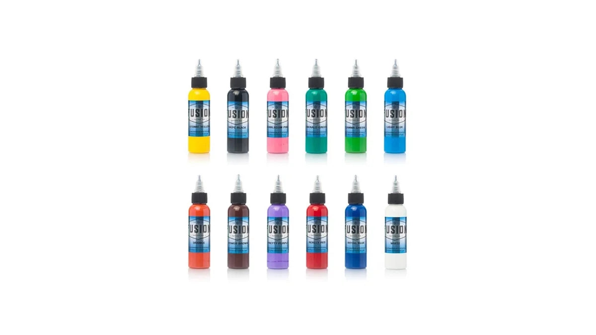 Sample Pack 12 Colors - Fusion Tattoo Ink