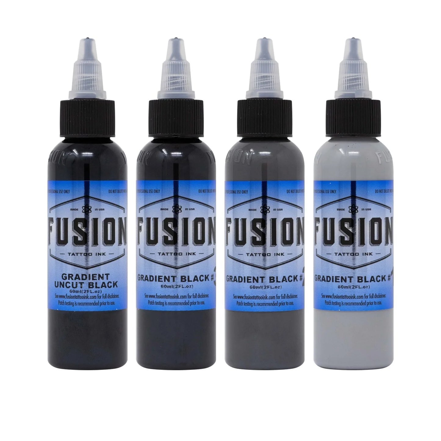 Gradient Black (4 pack) - Fusion Tattoo Ink